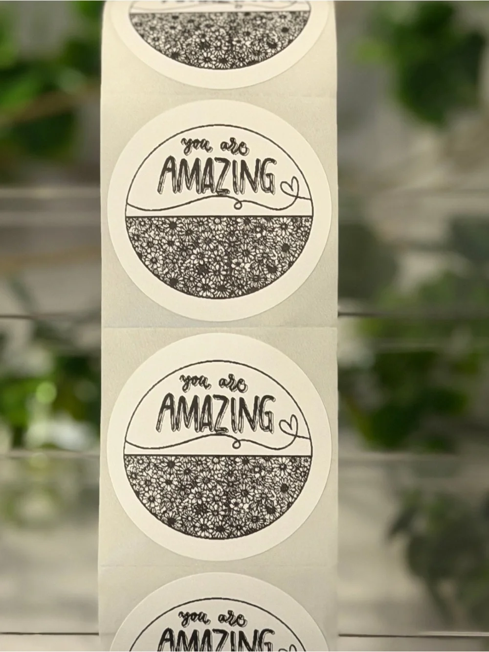 You Are Amazing Encouragement Stickers 2” Round Floral Labels 200 Count